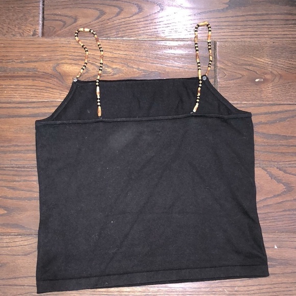 Lauren Ralph Lauren green label knit top size medium with beaded straps - Picture 6 of 6